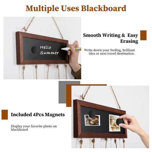 Picture Frames Photo Hanging Display Wood Frames with Blackboard for Wall Decor - Picture 10 of 12