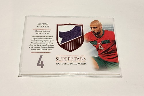 Carte à Collectionner Futera 2024 Sofyan Amrabat - Patch Porté En Jeu, édition Unique 4/4