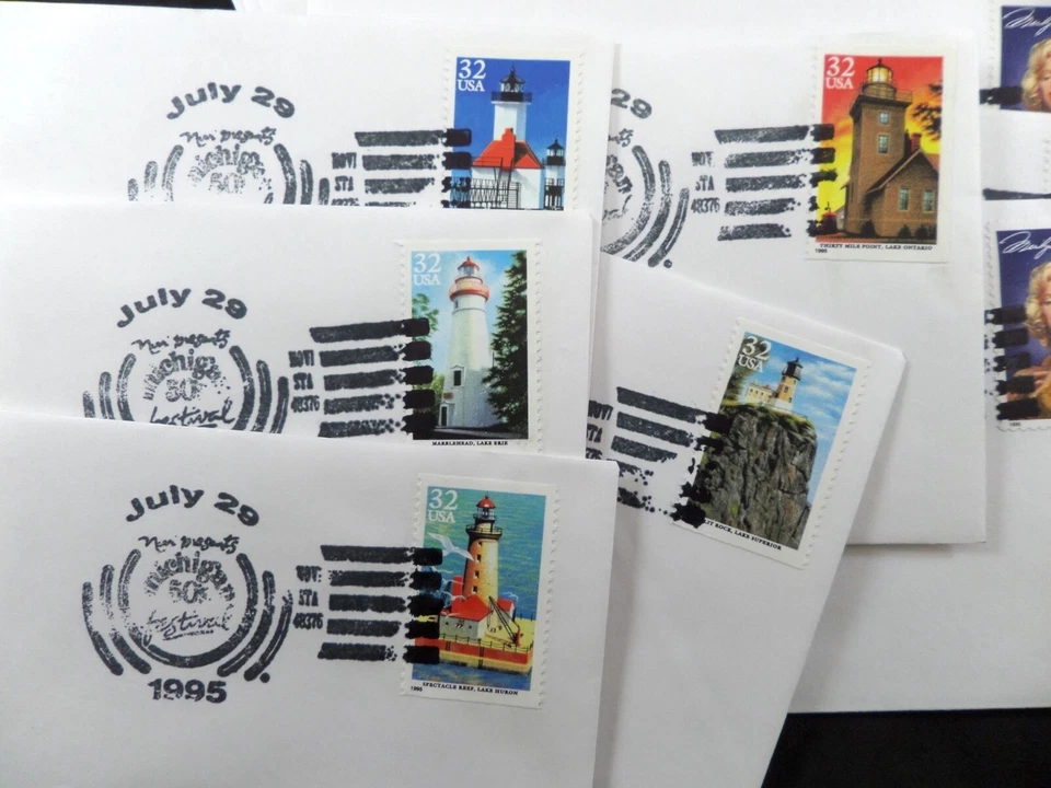 32 Cent Marilyn Monroe Elvis Michigan 1950s Festival Stamped Envelopes July 1995 - Image 2 of 4