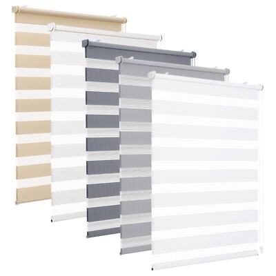 Doppelrollo Duo Rollo Klemmfix ohne Bohren blickdicht Fensterrollo Zebrarollo