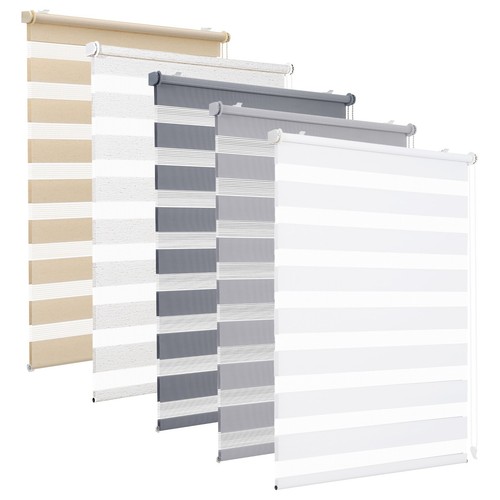 Doppelrollo Duo Rollo Klemmfix ohne Bohren blickdicht Fensterrollo Zebrarollo - Zdjęcie 1 z 77