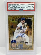 2023 Topps Chrome Gilded Collection Nick Pratto Gold Etch Auto RC /99 PSA 10