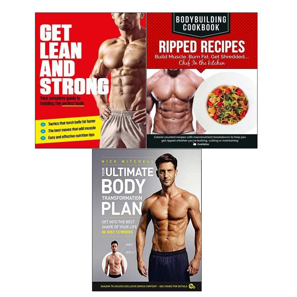 Ultimate Body Transformation,BodyBuilding Cookbook,Get Lean & Strong 3 Books Set