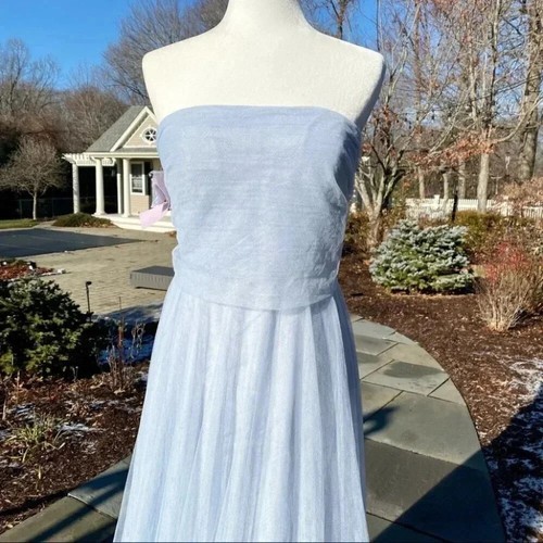 Neu mit Etikett BHLDN Anthropologie Jenny Yoo Ryder wandelbares Maxikleid lang blau 16 - Bild 5 von 14