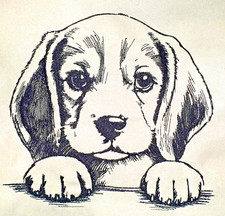 Beagle Puppy Personalized Embroidered Fleece Stadium Blanket