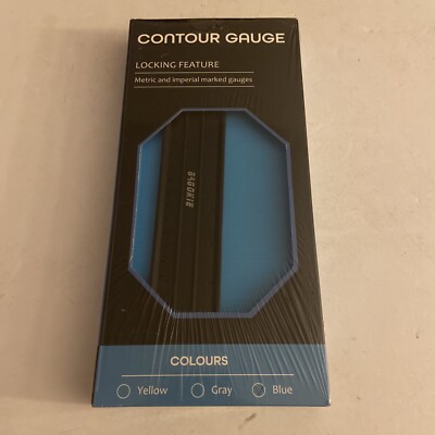 Gray 10  Contour Gauge with Locking Feature Precise Size Measure Tile Cuts