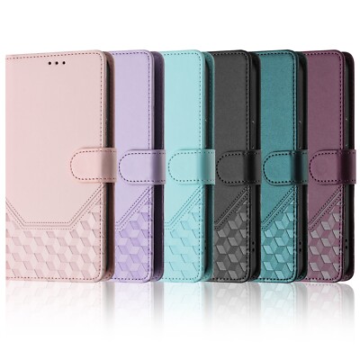 Square Motiv Handy Tasche Kunst-Leder Cover HandyHülle Wallet Flip Book Case