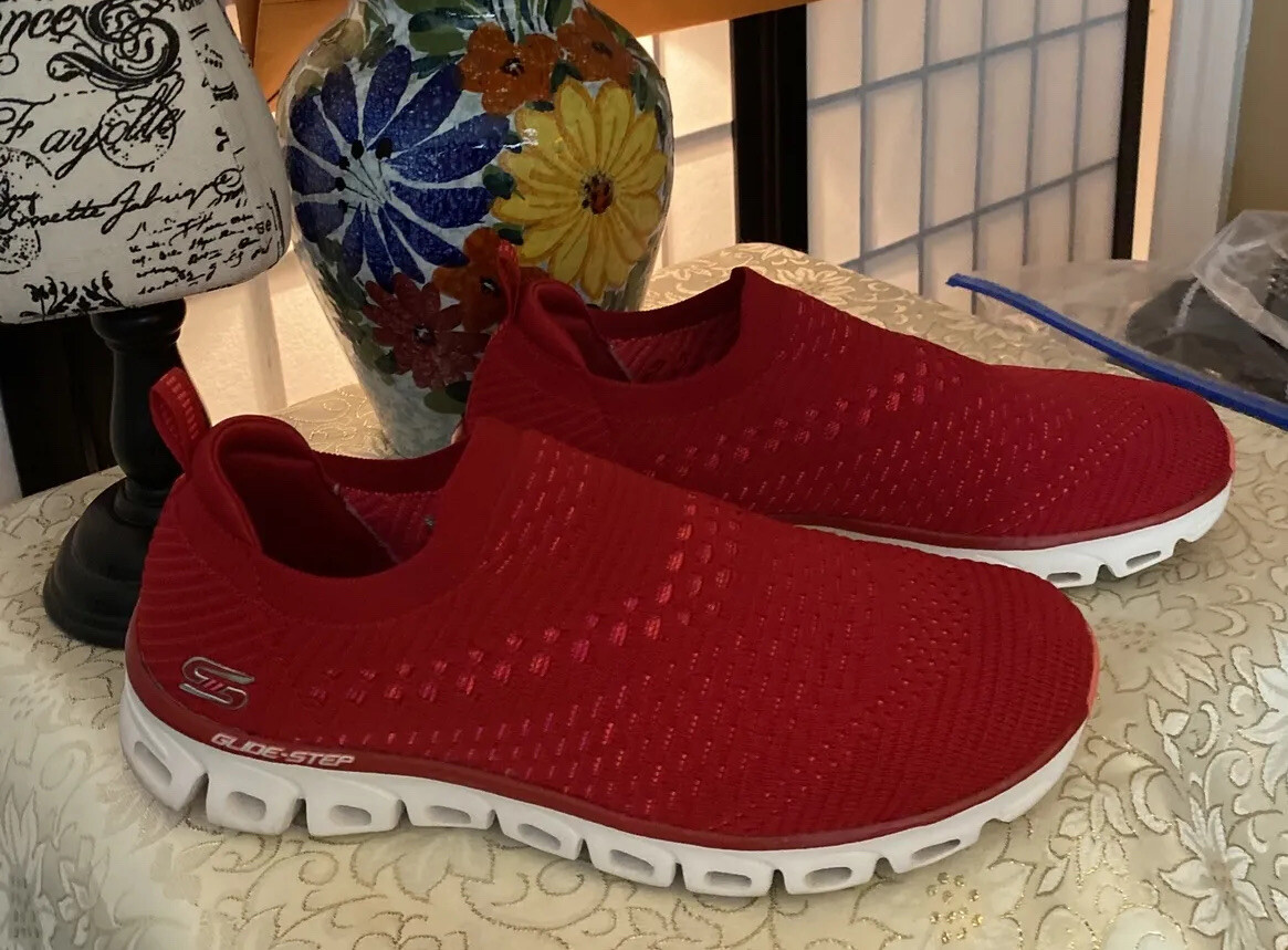 Skechers Glide Step Air Cooled Memory Foam Womens Slip On Sneakers