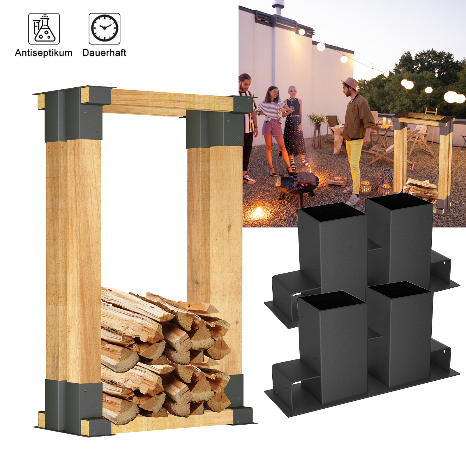 Holzstapelhilfe Stabile Holz Stapelhilfe Brennholz Stapelhilfe Holzstapelhalter