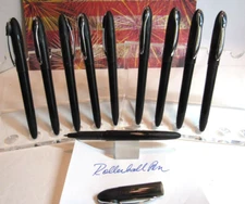 LOT OF 10 Terzetti Broad BLUE INK LIQUID ROLLERBALL PENS-VALUE PRICED