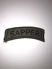 Sapper Tab Subdued U.S. Army Shoulder Patch