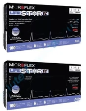 *200-Gloves* Ansell MicroFlex LIFESTAR EC PF Dual Layer Extended Cuff LSE-104-M