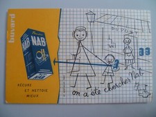 BUVARD PUBLICITAIRE ANCIEN / POUDRE NAB ON A ETE CHERCHER NAB