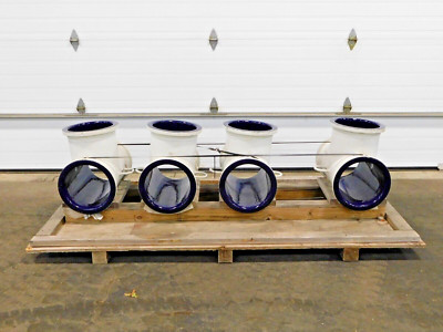 MO-5499, NEW DE DIETRICH 12'' GLASS LINED PIPE FITTING CONNECTION TEE (SET OF 4)