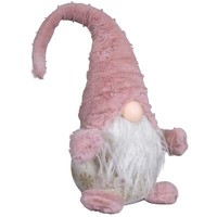 Weihnachtswichtel 46Cm(73Cm) Gnom Sitzend Rosa Dekofigur Weihnachten