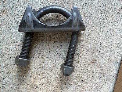 One (1x) 1 1/2 Heavy Duty Muffler Clamp (1.5'') GM Style 3/8 U BOLT 1-1/2 inch