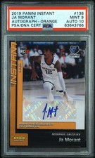2019 Panini Instant Ja Morant #138 Rookie Autograph Serial /5 PSA 9 PSA 10 Mint