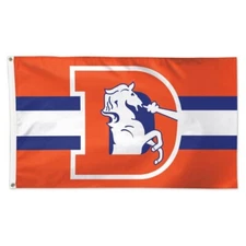 Denver Broncos Football 3x5 ft Classic Logo Retro Flag - NFL Gift Banner