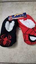 SPIDER-MAN  FRIENDS Boys Fuzzy Slippers 4-6 Years Size 11-2