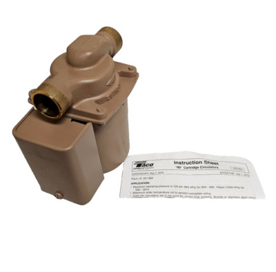 Taco 006-B4 Bronze Circulating Pump, 1/40 Hp, 115V, 1 Phase, Sweat, (OPEN BOX)