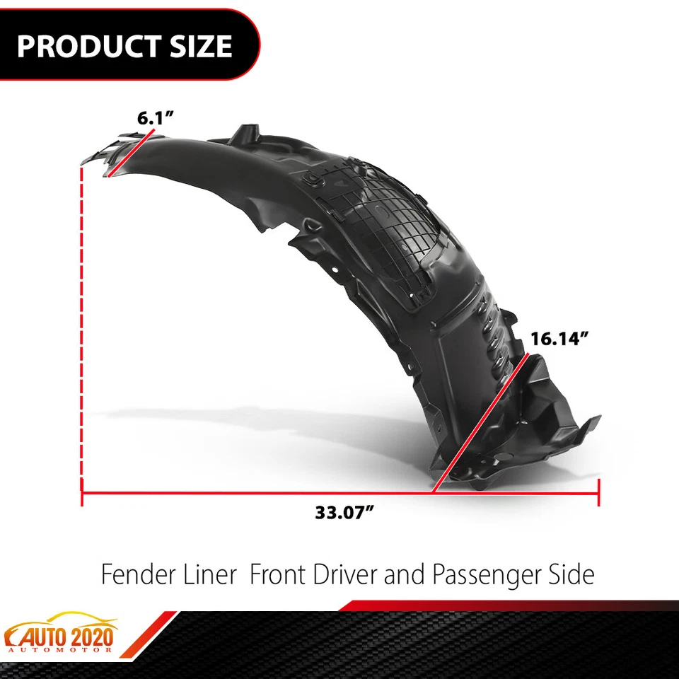 Front Driver & Passenger Fender Liners Fit For 2015+ 21 Mercedes-Benz C400 W205 Foto 3 de 4