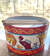 1950 J. Chein Lithographed Tin Toy Marching Circus Animals 6  Drum
