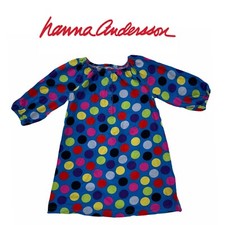 Hanna Andersson Polka Dot Multicolored Tunic Dress Size 120 6/7
