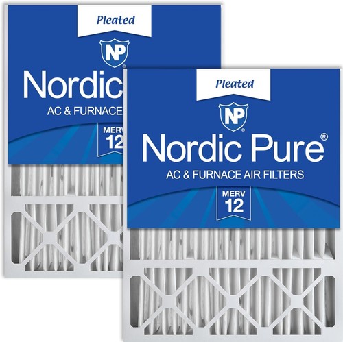 MERV 12 Air Filters 16x25x5 (15_3/4 x 24_3/4 x 4_3/8) Honeywell/Lennox 2 Pack