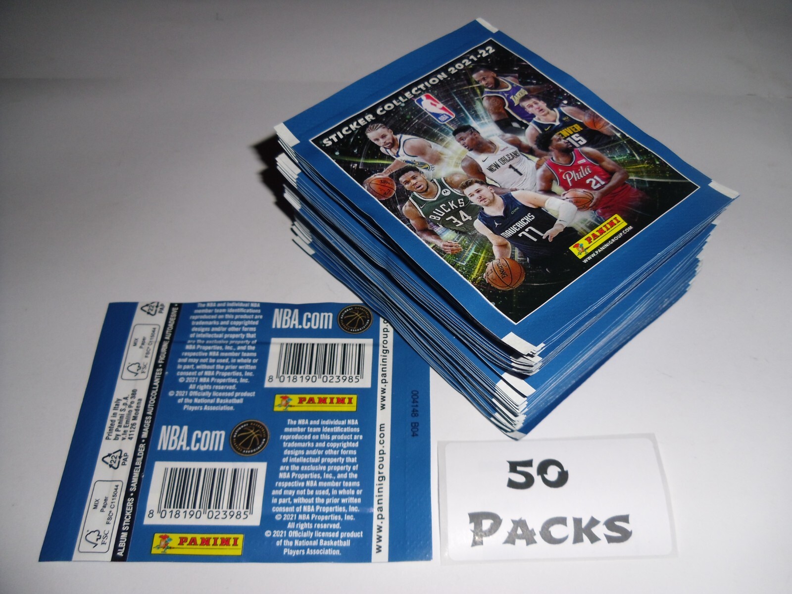 Panini Nba Sticker Collection 2021 2022 - 50 Packs 250 Stickers