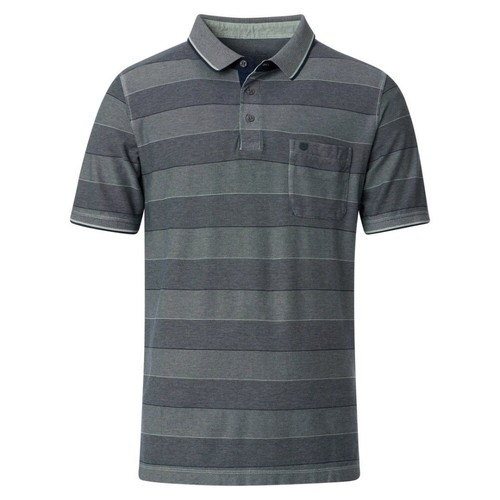 Redmond Herren Poloshirt Regular Fit grün gestreift 251940900 600