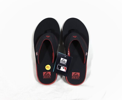 Reef x MLB Boston Red Sox Fanning Navy Flip Flops Sandals Sz 11 NEW CI4842  RARE