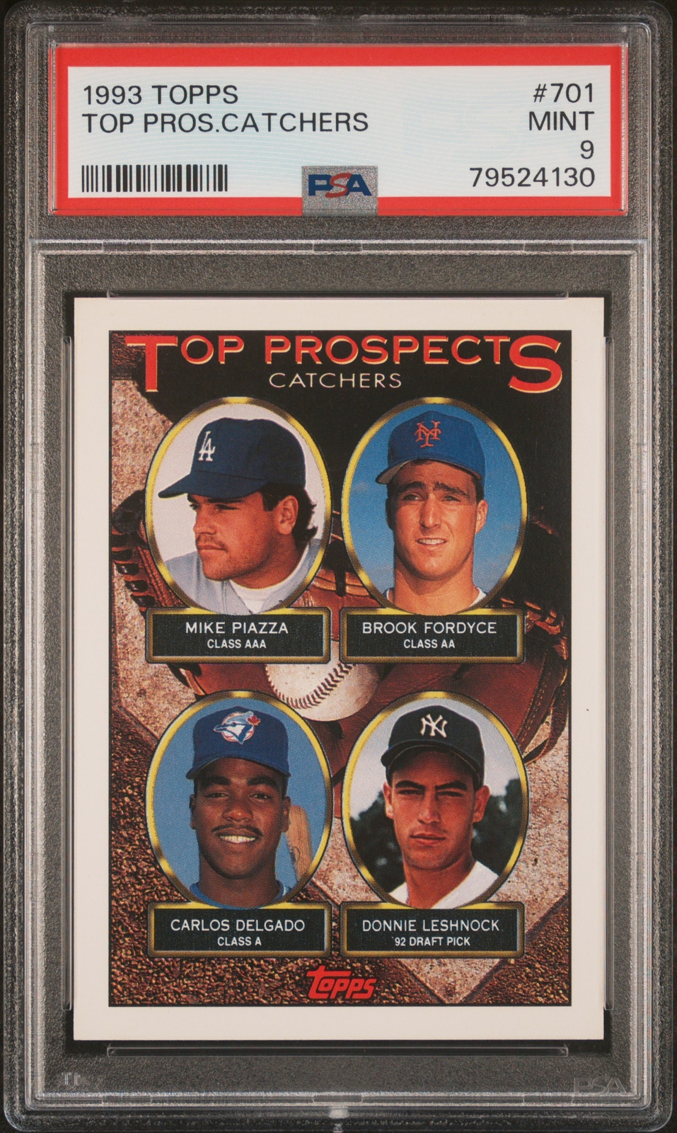 1993 TOPPS #701 TOP PROSPECTS CATCHERS PSA 9