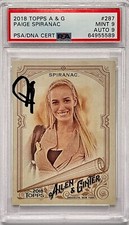 Paige Spiranac Signed 2018 Topps Allen & Ginter #287 PSA MINT 9/PSA DNA 9 POP =1