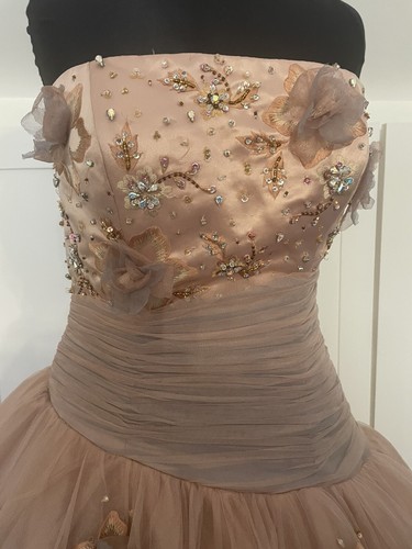 Wedding Dress/Ballgown Fits Size 10/12 Dusky Rose Fairytale Princess £1300 - Picture 4 of 17