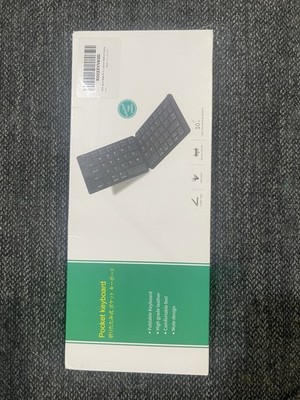 Foldable Pocket Keyboard Wireless Bluetooth Slim Portable Travel Keyboard NEW