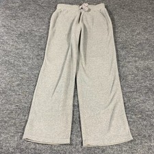 Old Navy Sweatpants Mens Medium M Gray Fleece Relaxed Wide Leg Y2K Baggy Loose