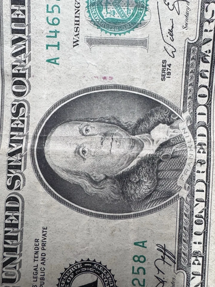 100 dollar Bill 1974 Series - Image 2 of 4