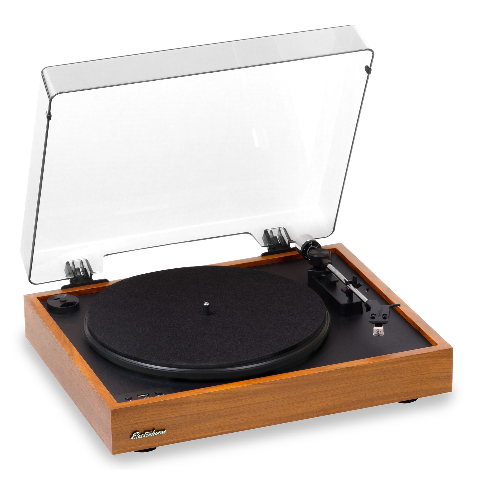 Electrohome Vinyl Record Player, Belt-Drive Turntable, Bluet