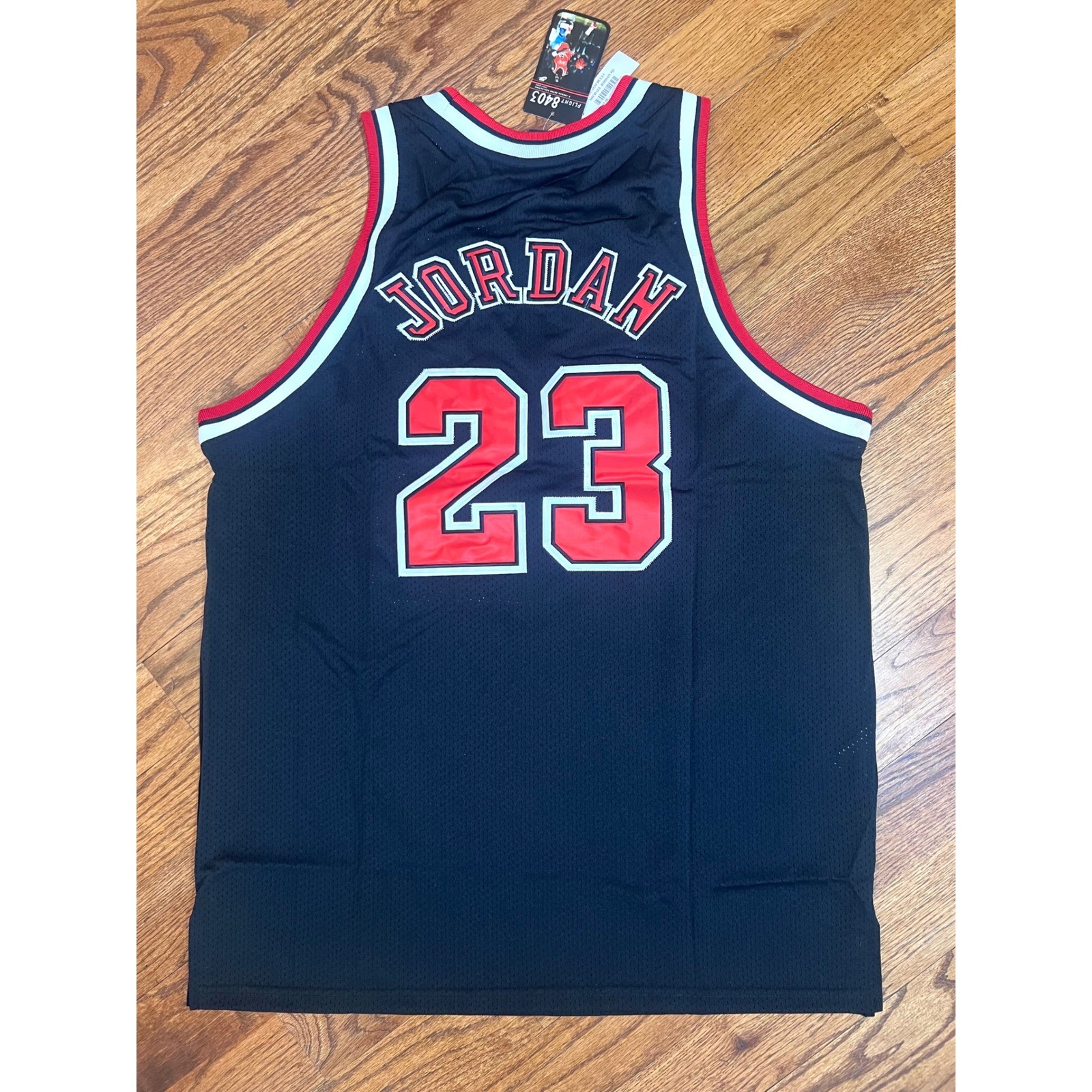 Nike Michael Jordan Chicago Bulls Jersey Flight 8403 Retro Black XL 52 NBA New thumbnail 15