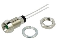 MPC5RD Kontrollleuchte: Led Konvex Rot 2,1VDC Ø8Mm Mpc Metall 2Mcd Bivar
