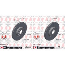 2x ZIMMERMANN BREMSSCHEIBEN 306mm INNENBELÜFTET VORNE passend für AUDI A3 CUPRA 