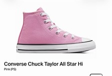 Converse Pink Chuck Taylor All Star High Top Sneakers 3J234 Girls Y Size 3 W 4.5
