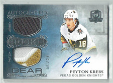 20-21 Upper Deck The Cup Autographed Gear  Peyton Krebs  /24 Rookie Jersey-Patch