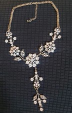 Elegante Y-Halskette im Vintage-Stil   Blumen...