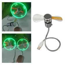 USB Clock Fan Multifunctional Fan Lightweight Practical Portable Flexible