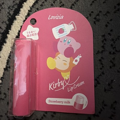 Hoshi no Kirby Lovisia Lip Balm Chap Stick Lip Cream Strawberry Milk Scent | NEW