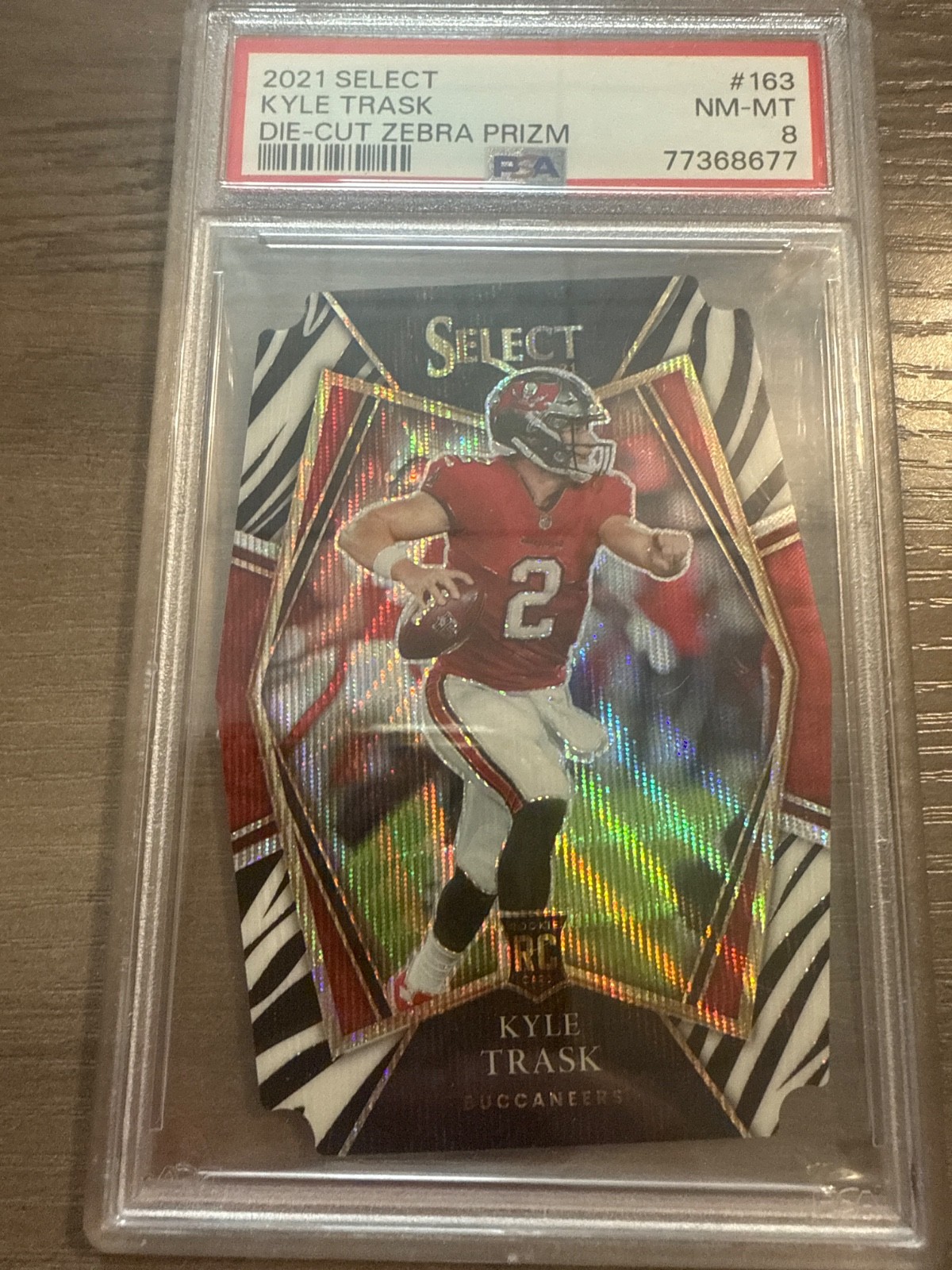 2021 Panini Select - Premier Level Kyle Trask #163 Zebra Prizm Die-Cut (RC)