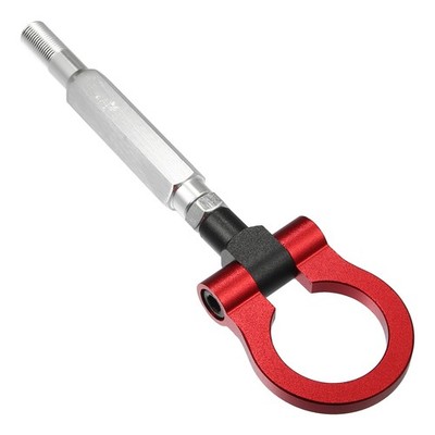 Red Front Bumper Trailer Ring Eye Towing Tow Hook Screw