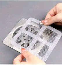 50 Pack Disposable Shower Drain Hair Catcher Mesh Sticker Strainers for Shower