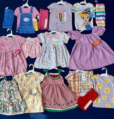 Huge Lot Baby Girls Summer Clothes 3T New &EUC Dress Outfits Blueberi Disney C&J
